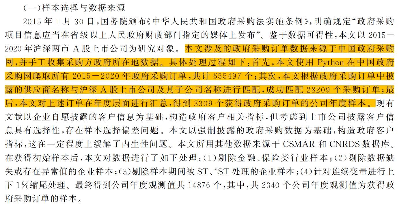 上市公司政府采购合同公告数据（2015-2025.3）